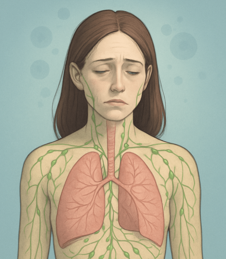 Lymphatic Drainage And Long COVID Illustration of lymphatic drainage support for people managing long COVID